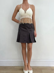 vintage edit seventeen | large brown orsay pleated skirt