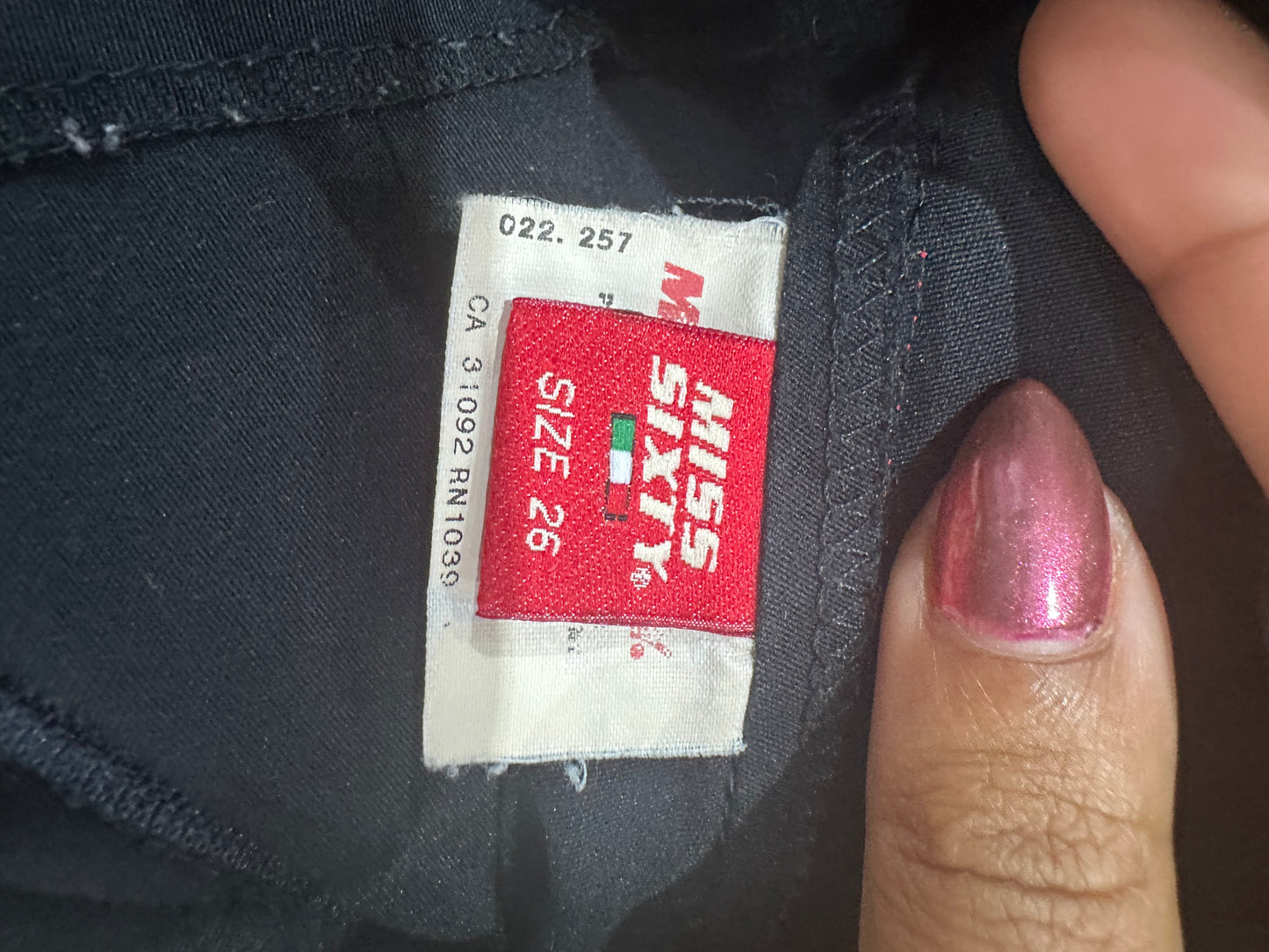 vintage edit thirty-four | small black miss sixty low waisted trousers