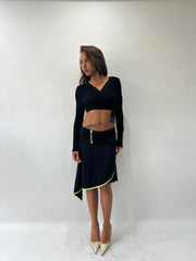 💻 athleisure edit | small black intimissimi wrap top