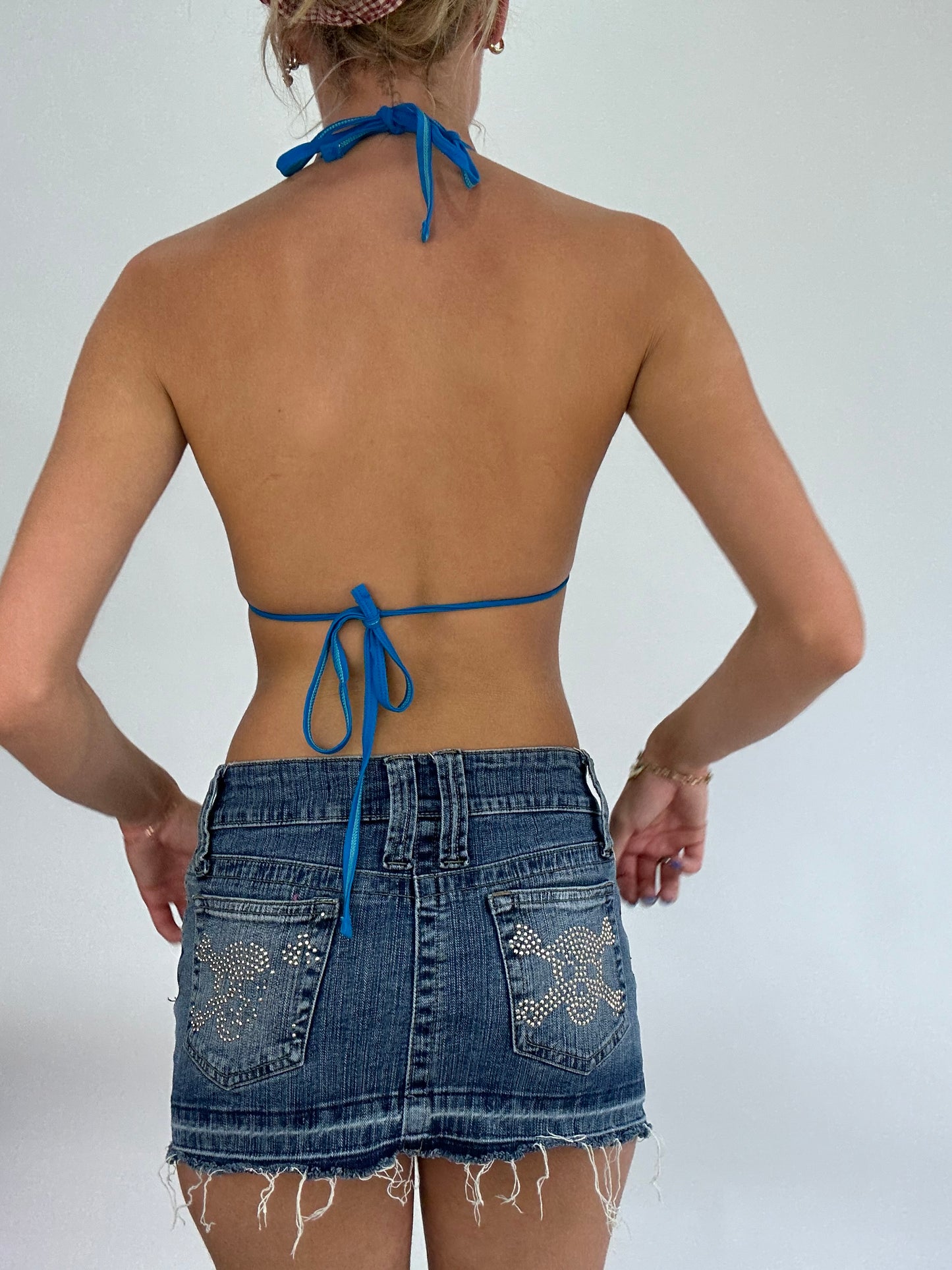 💻BRITISH SUMMER GIRL DROP | small blue triangle bikini top