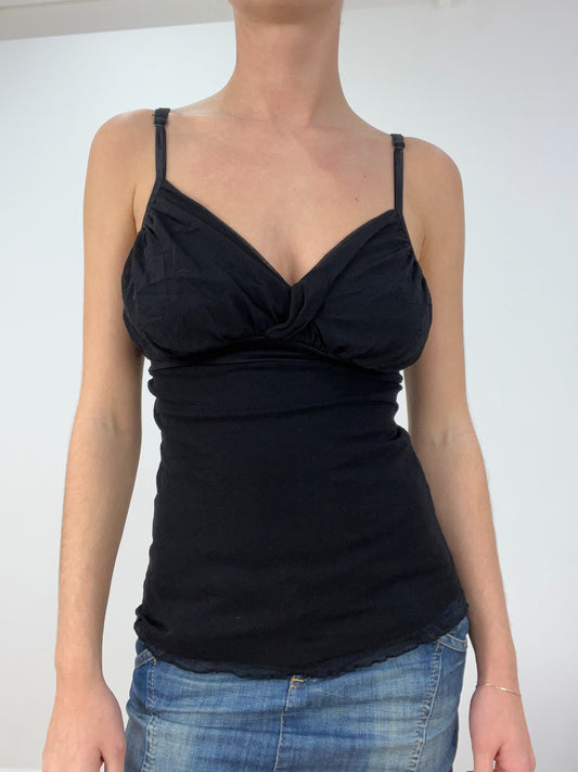WINTER FAVOURITES | small black twist front cami top