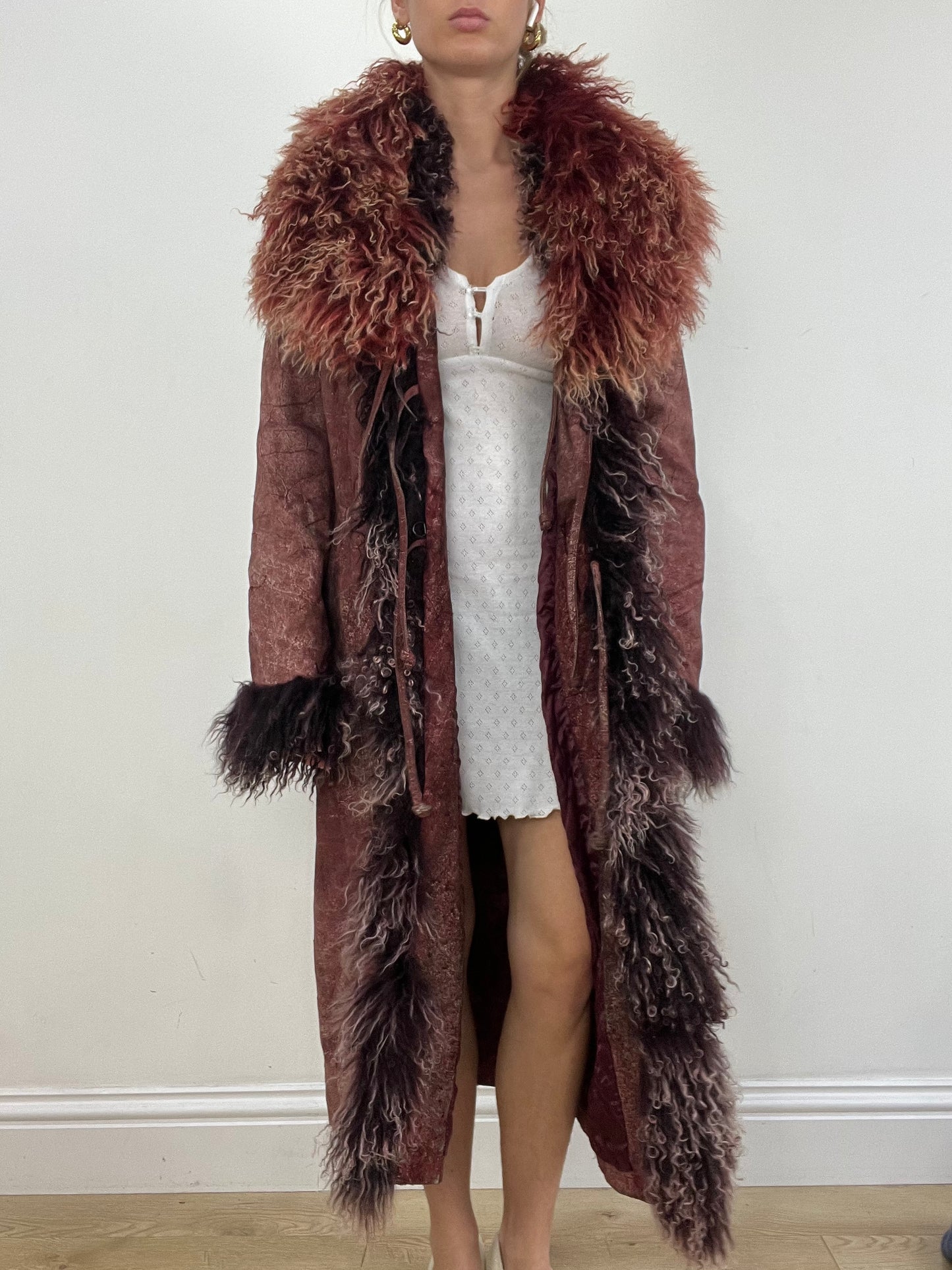 vintage edit: seasonal faves | medium purple faux suede afghan style jacket