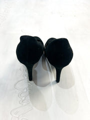 office siren | uk 6 black ed hardy gold-tone detail court shoes