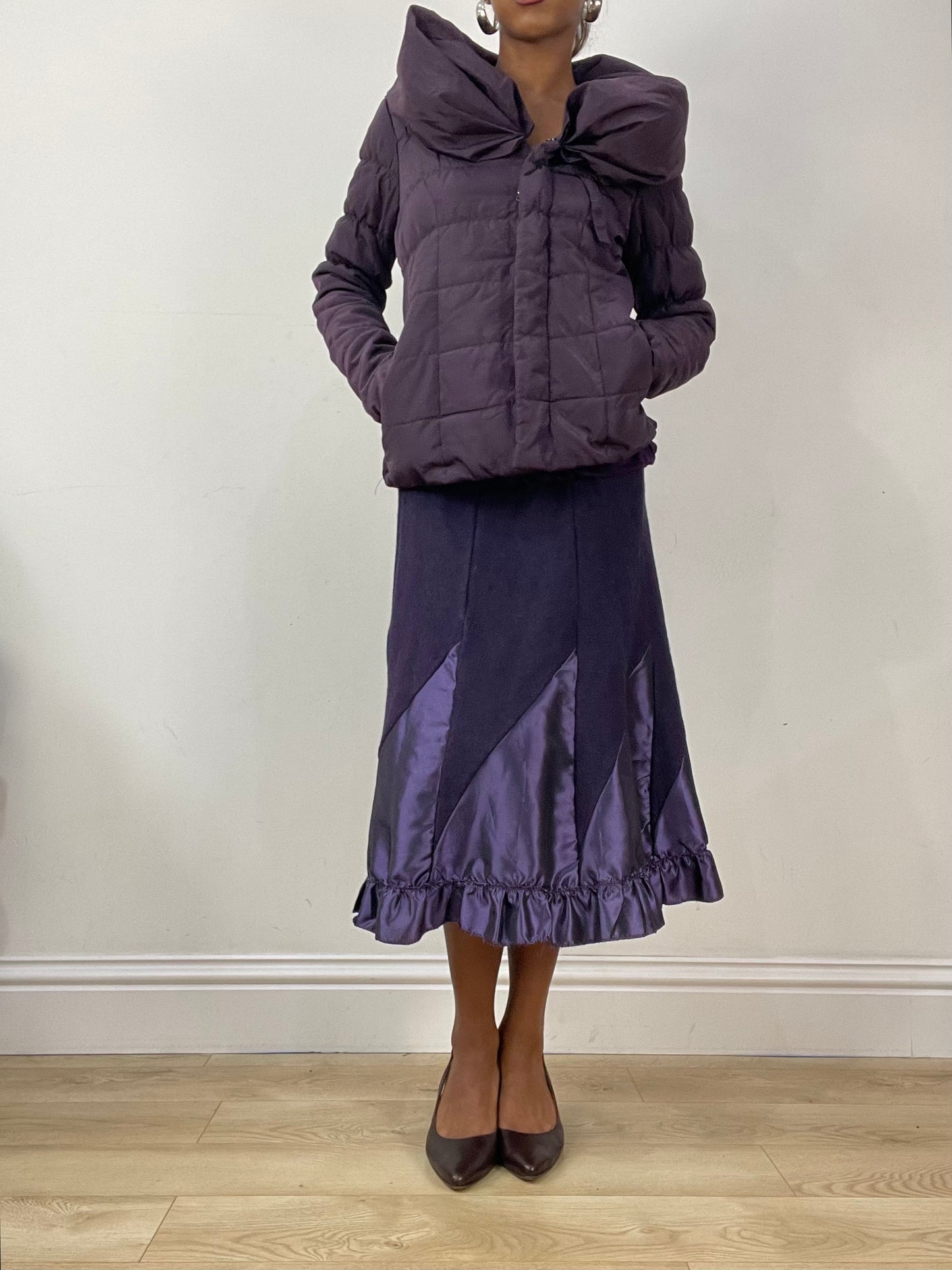 vintage edit: halloween | small purple puffer jacket with oversized collar