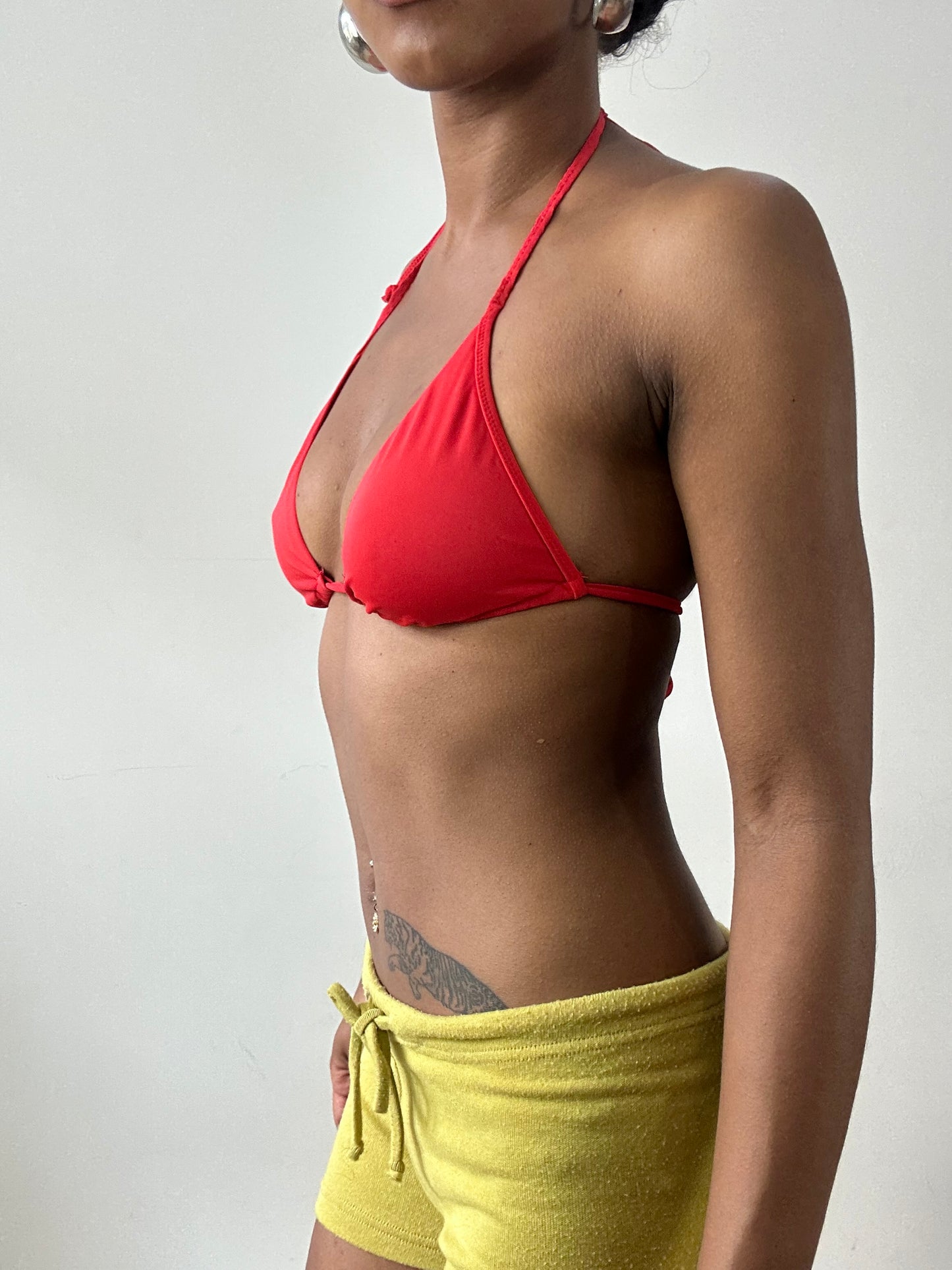 vintage edit twenty-nine | small red bikini set with tie side bottoms