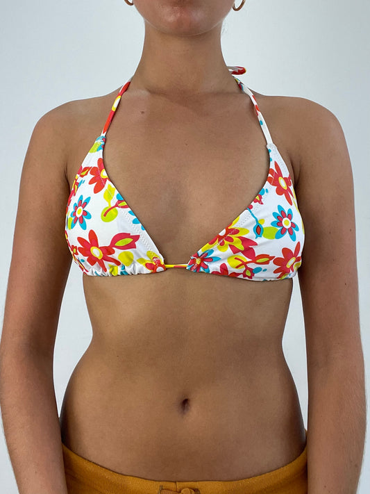 VINTAGE PICKS | small white floral print bikini set