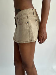 summermaxxing drop | small/ medium light brown denim mini skirt