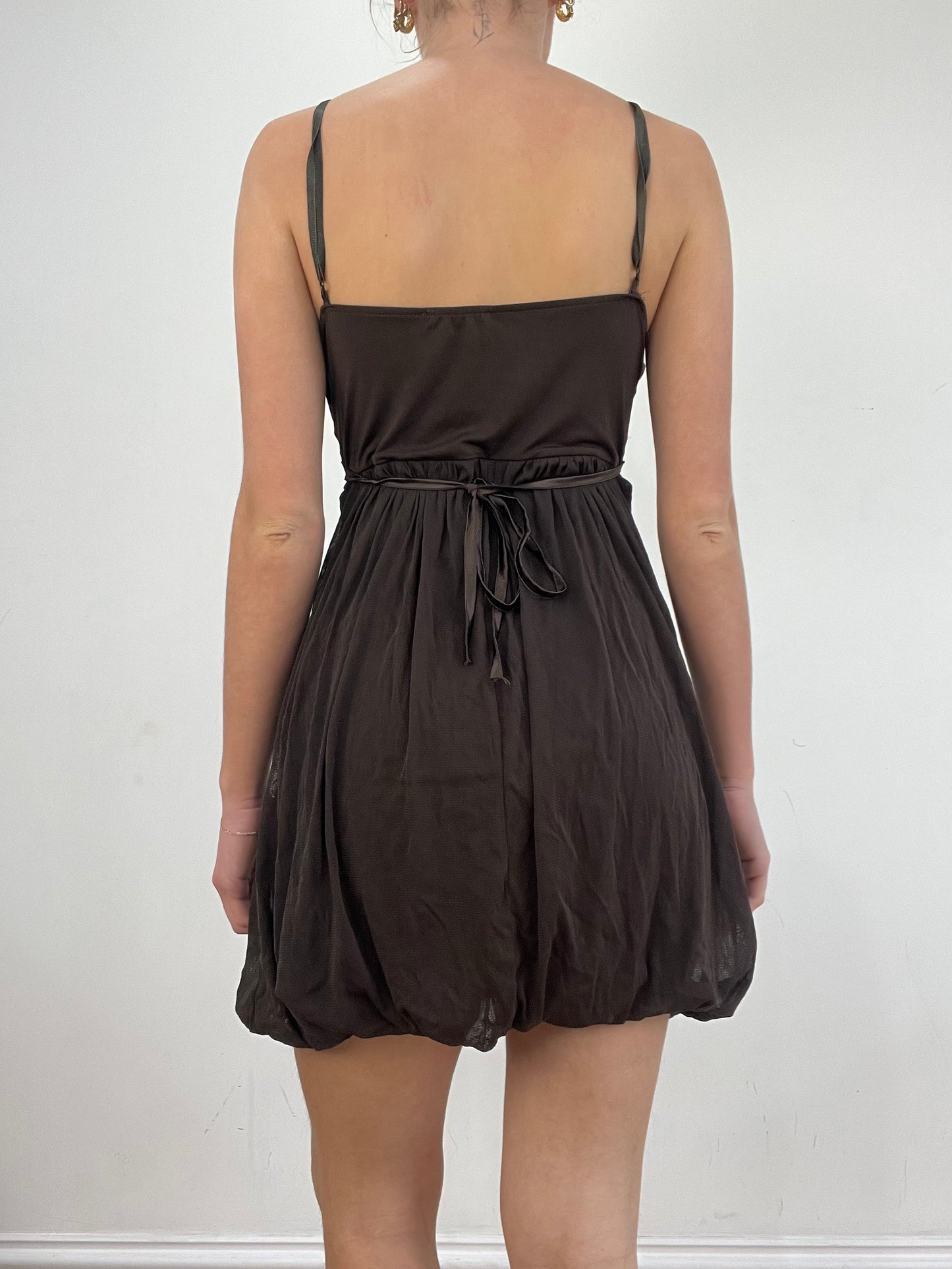 vintage edit nineteen | small brown bubble style dress