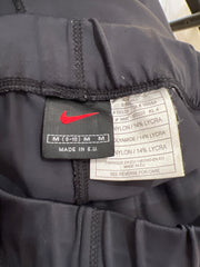 aquamarine drop | small/medium black nike track pants with blue stripe