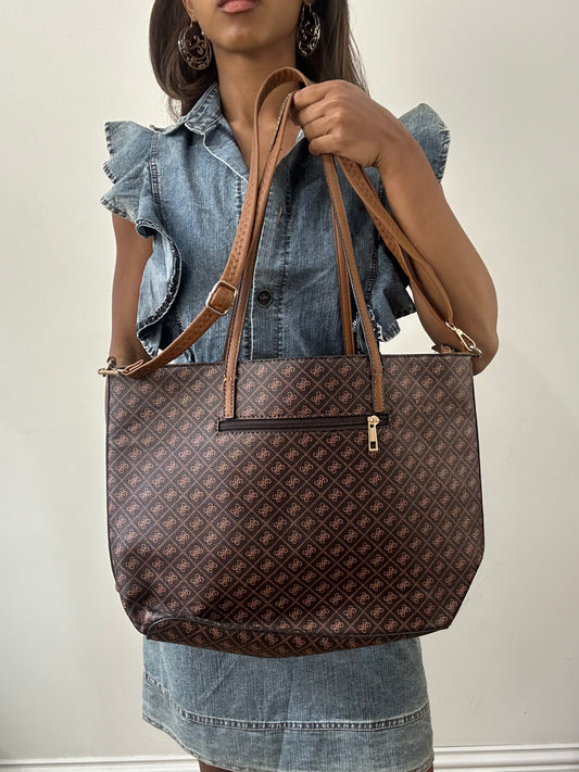 2016 edit | brown guess monogram bag