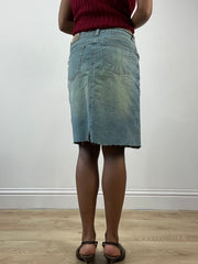BEST PICKS | small blue denim midi skirt