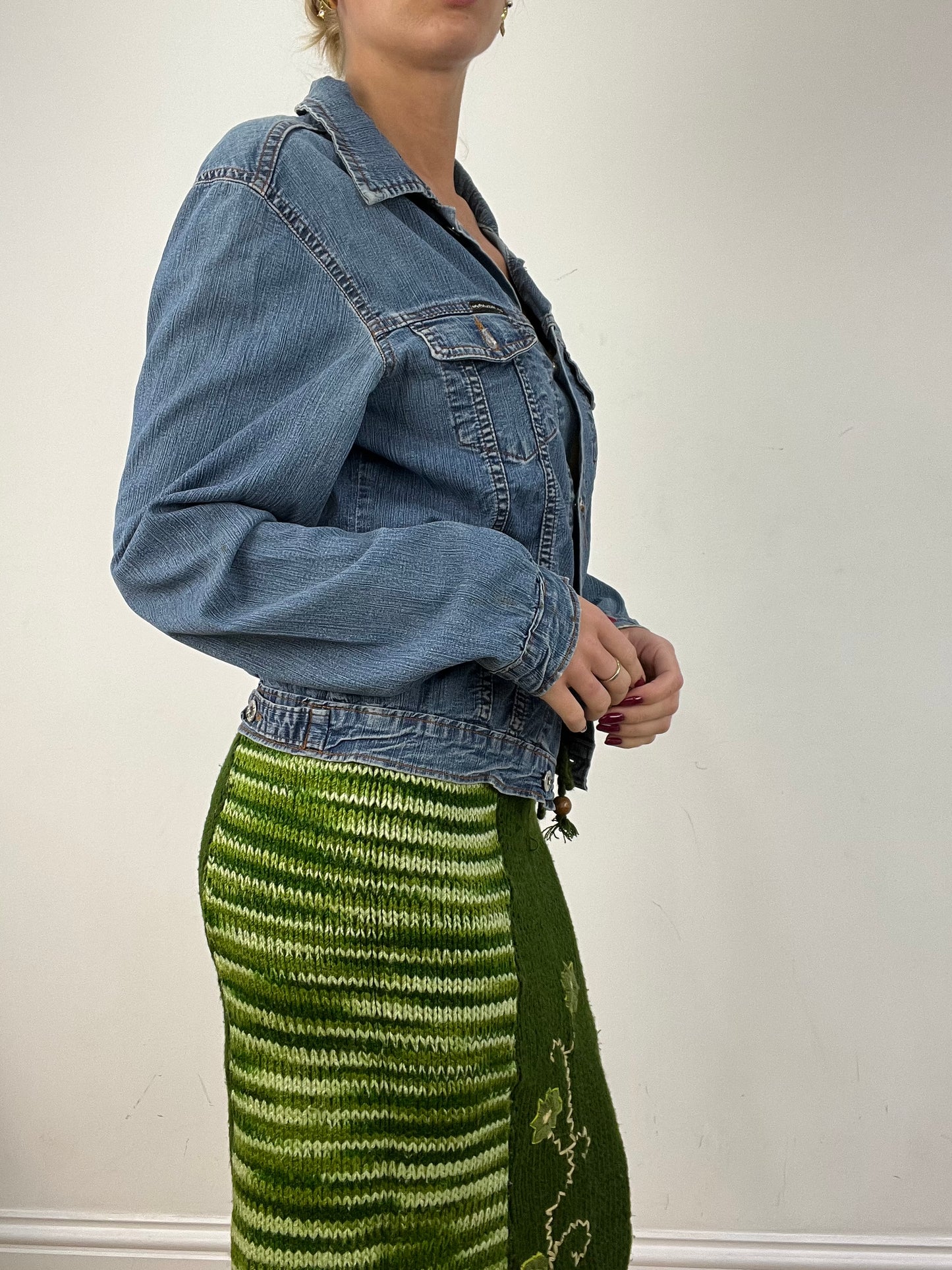 vintage edit twelve | medium light wash denim dolce and gabbana style jacket