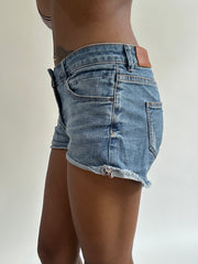 BEST PICKS | small blue denim mini shorts