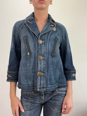 💻BEST PICKS | الزرقاء المتوسطة العلامة القديمة bershka قميص أسلوب