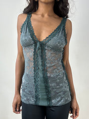 BEST PICKS | small green floral lace cami top