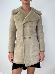 vintage edit fourteen | small beige pea style coat