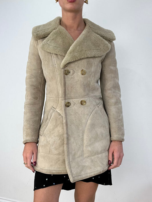 vintage edit fourteen | small beige pea style coat