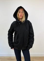 extra extra large black emporio armani coat