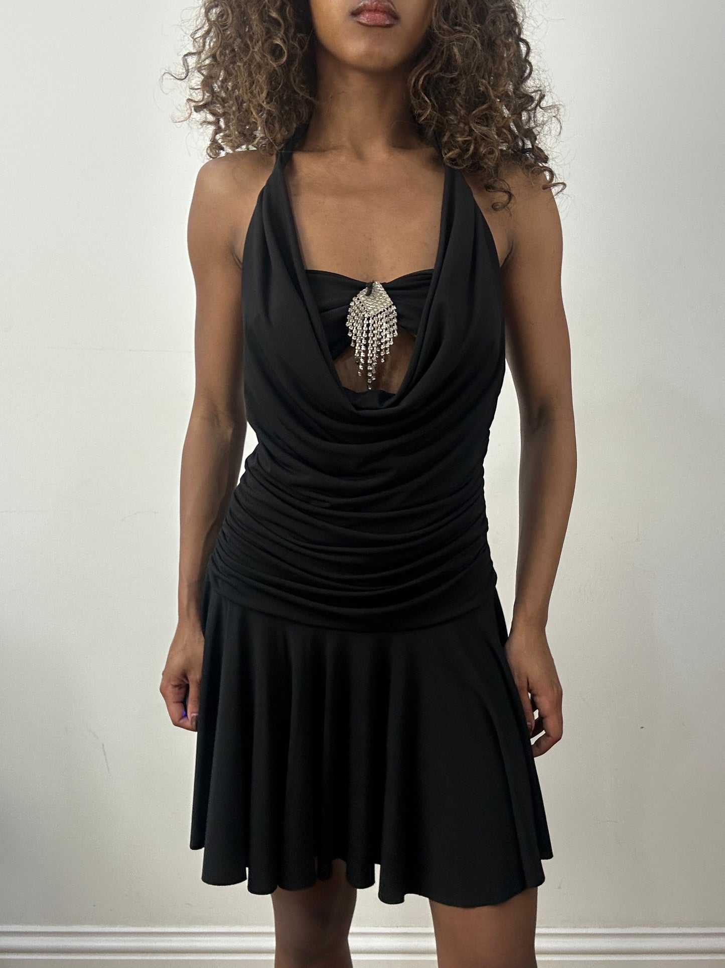 vintage edit: valentine’s day | small black halterneck mini dress