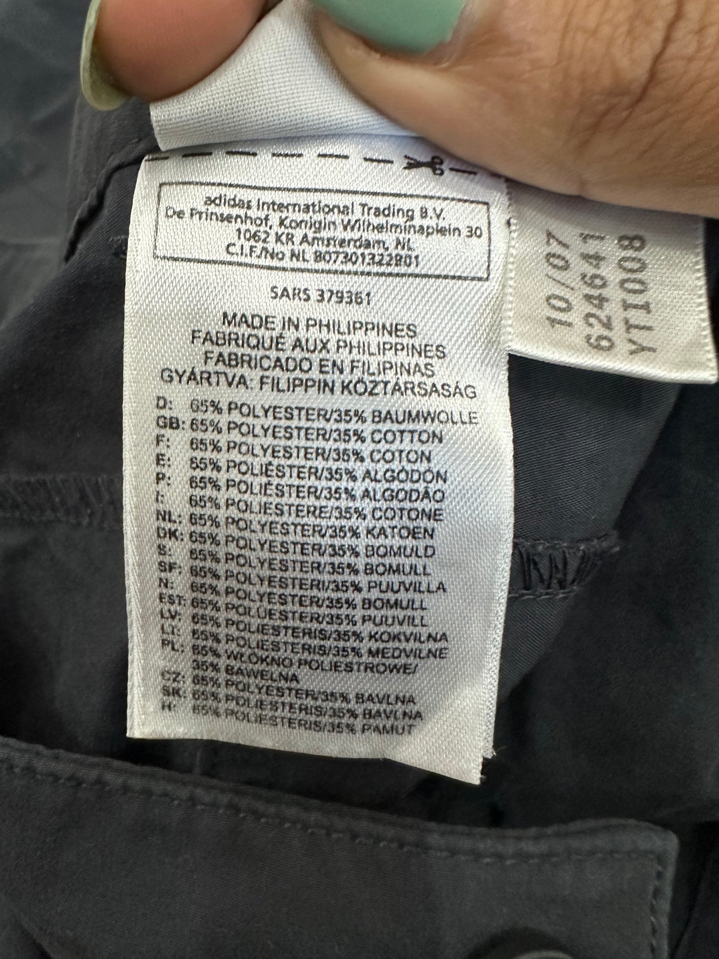 BEST PICKS | small dark grey adidas cargo trousers