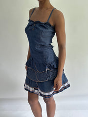 sailor drop | taille: S · couleur: bleu · matière: denim · article: robe