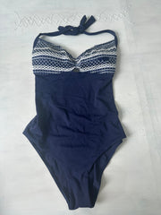 Seemannstropfen | kleiner blauer Neckholder einteiliger Bikini