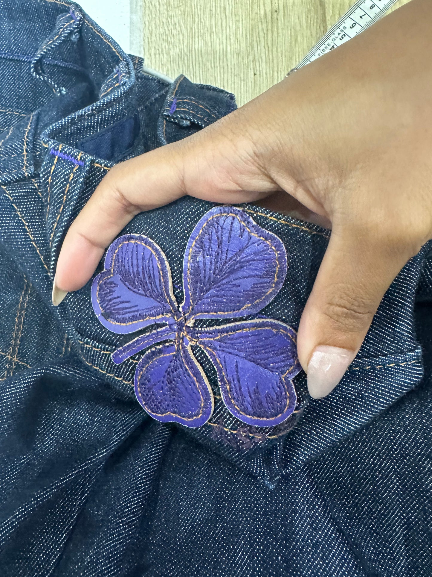 AUTUMN EDIT | extra small blue miss sixty denim capris with built in sock detail