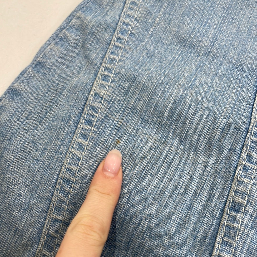 BEST PICKS | small denim panelled maxi skirt with raw hem