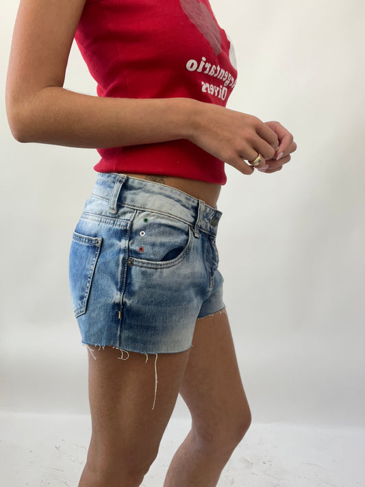 SUMMER SOLSTICE DROP | small blue washed dsquared denim shorts