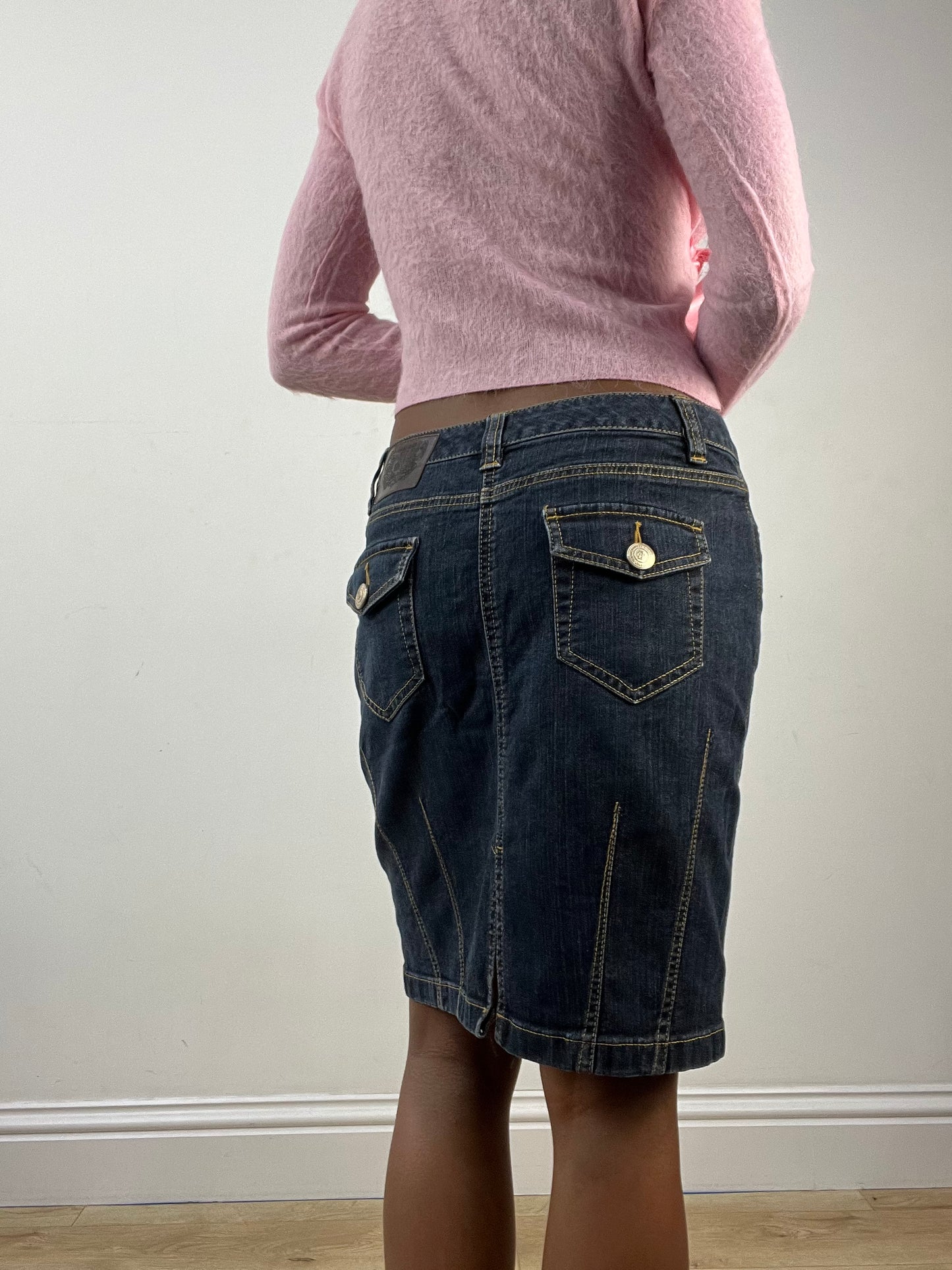 BEST PICKS | small blue espirit denim midi skirt with pocket details