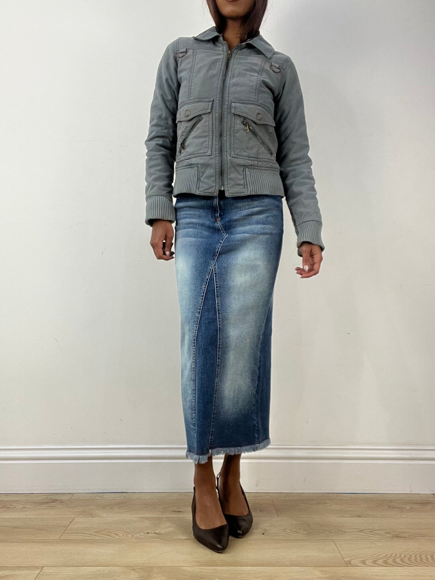 vintage edit thirty-three | small grey old bershka fitted jacket