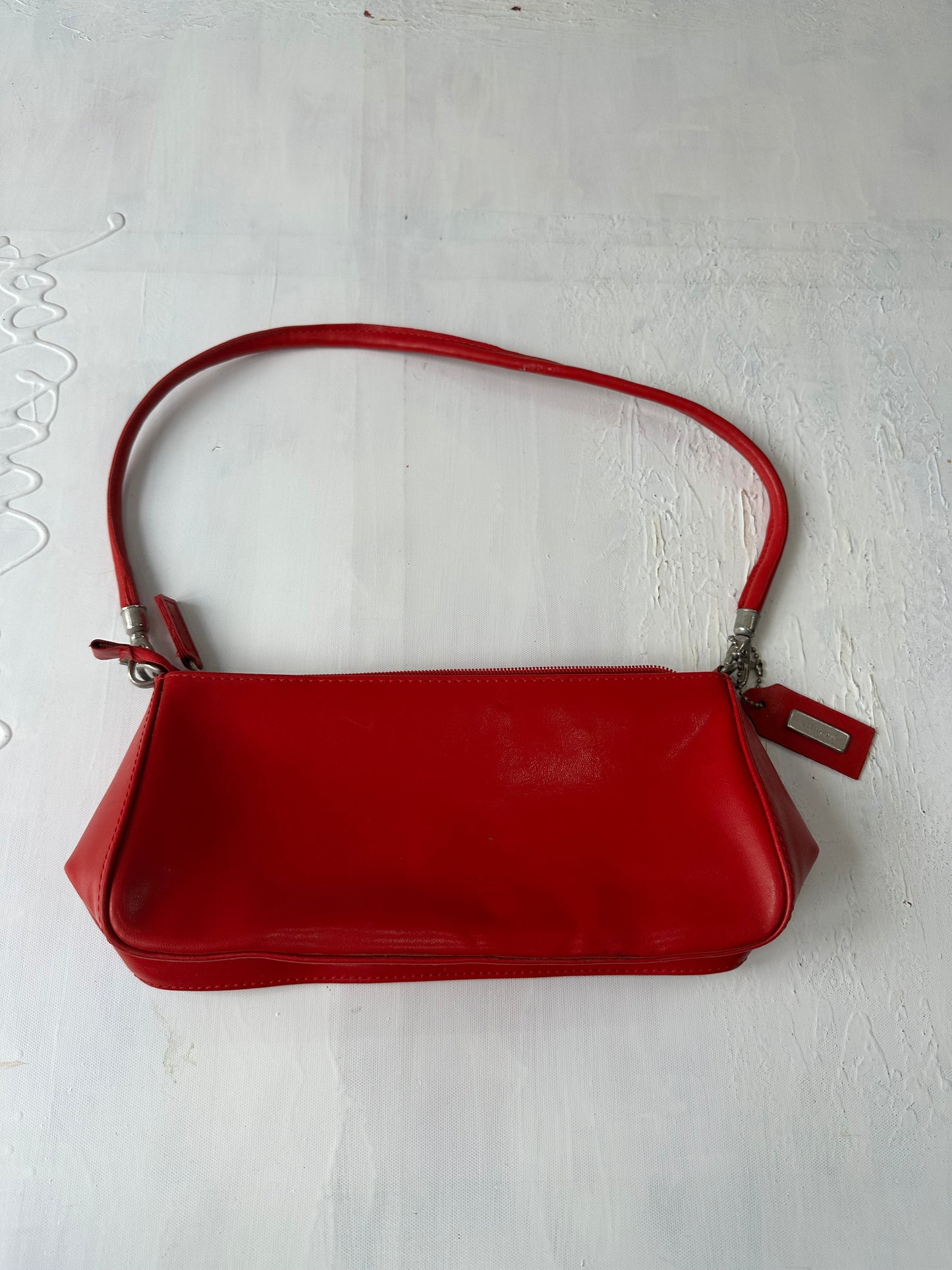 vintage edit twenty-nine | small red handbag with silver hardware detail