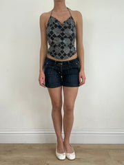 💻💚 vintage edit nineteen | small dark wash denim shorts