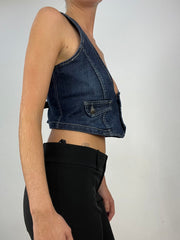 DATE NIGHT | small denim waistcoat