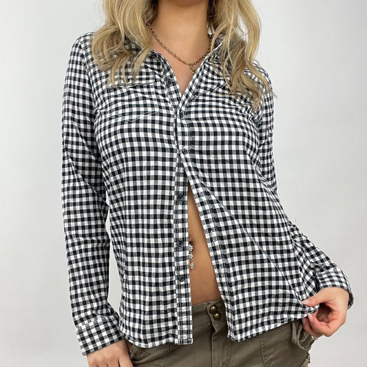 💻 COTTAGECORE DROP | small black and white gingham shirt