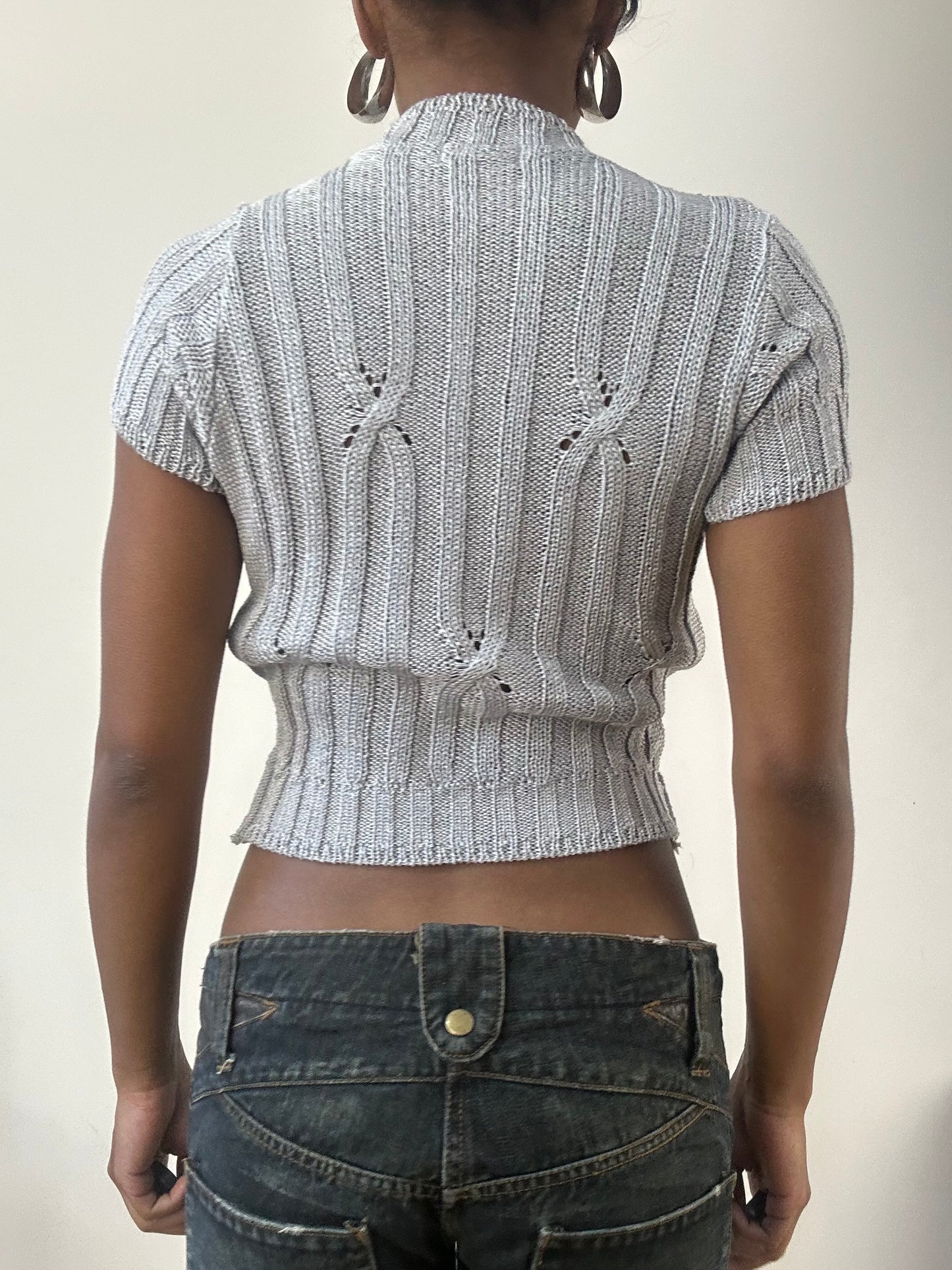 AUTUMN EDIT | extra small grey cable knit jumper