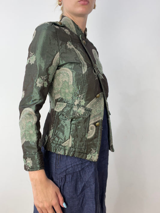 vintage edit thirty | talla: XS · color: verde · prenda: abrigo · detalles: estilo marinero