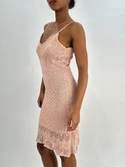 BEST PICKS | small pink crochet midi dress