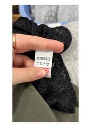 small medium black floral cami top Missguided label