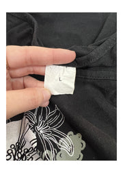 small medium black floral cami top size label