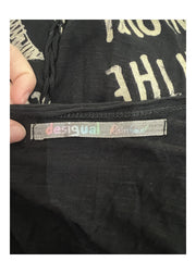 extra small small black Desigual asymmetric mini dress label