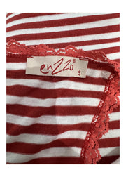 small red and white Enzzo stripy tank top label