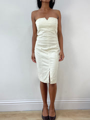 vintage edit: festival | taille: S · couleur: blanc · article: haut bandeau · détails: longueur midi