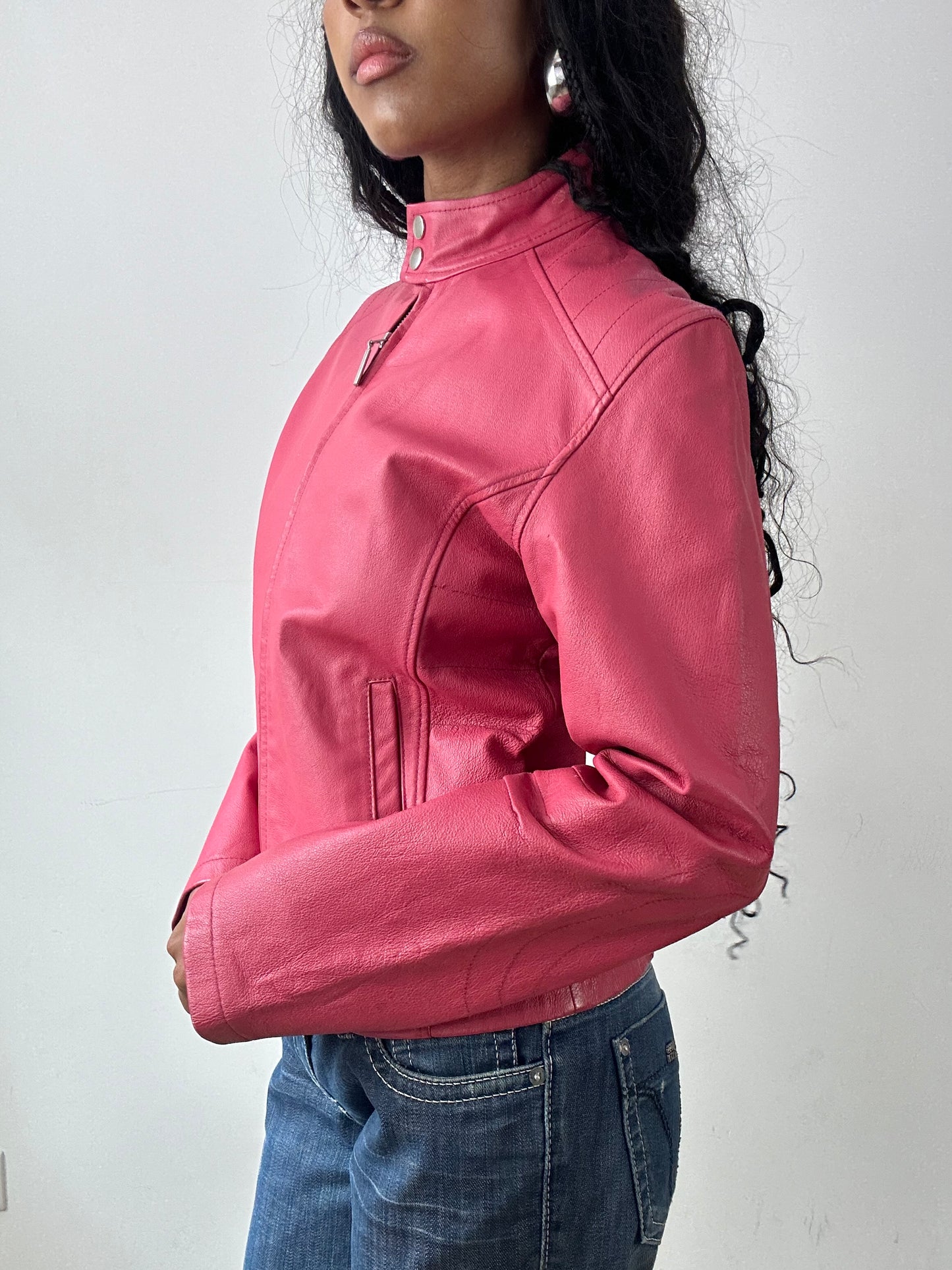 vintage edit twenty-five | small pink leather jacket