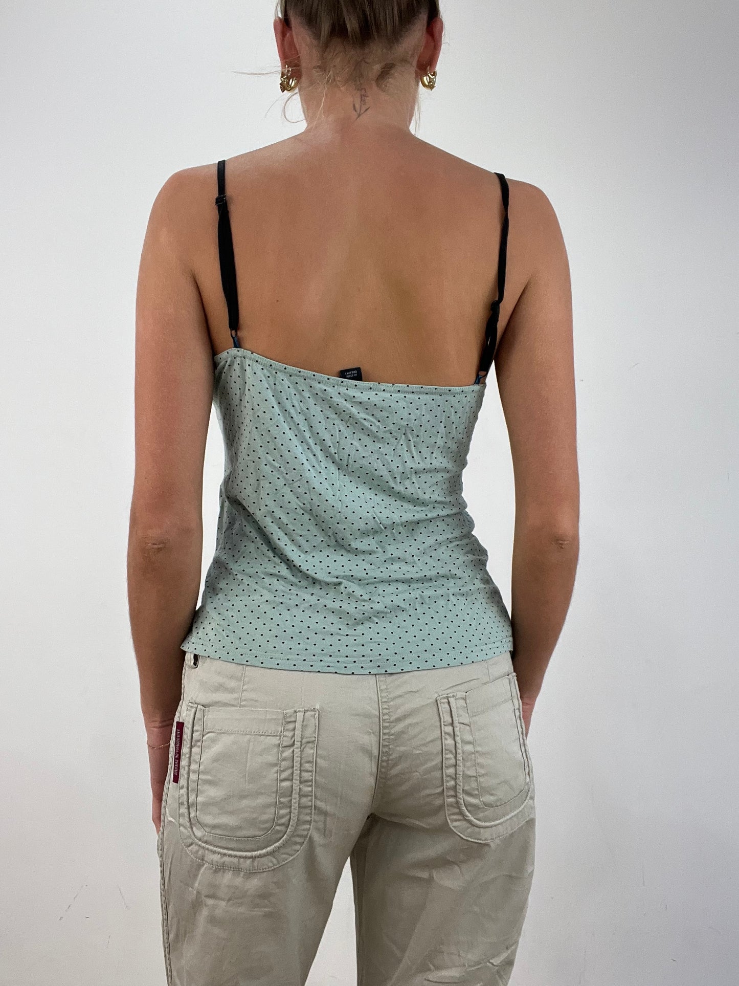 vintage edit fourteen | large blue h&m polka dot cami