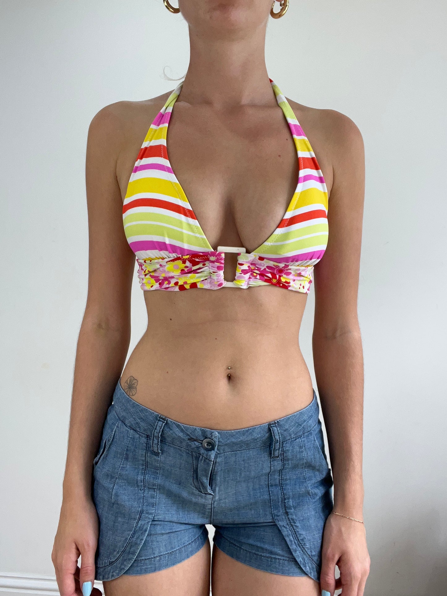 vintage edit twenty eight | medium yellow and pink bikini set