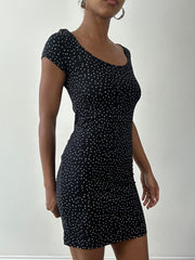 vintage edit twenty-seven | talla: S · color: negro · prenda: vestido · detalles: vintage + lunares + largo mini + h&m