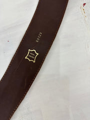 vintage edit: indie sleaze | brown leather belt with buckle detail
