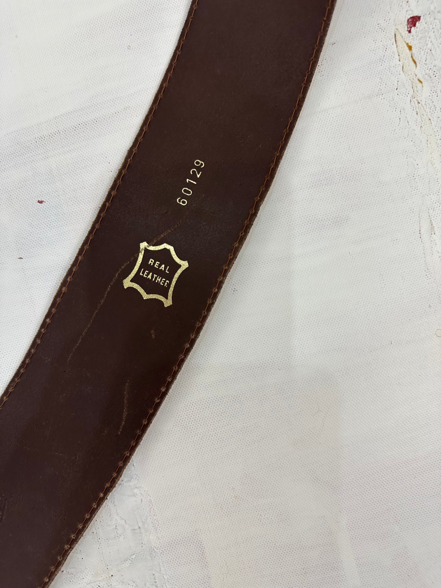 vintage edit: indie sleaze | brown leather belt with buckle detail