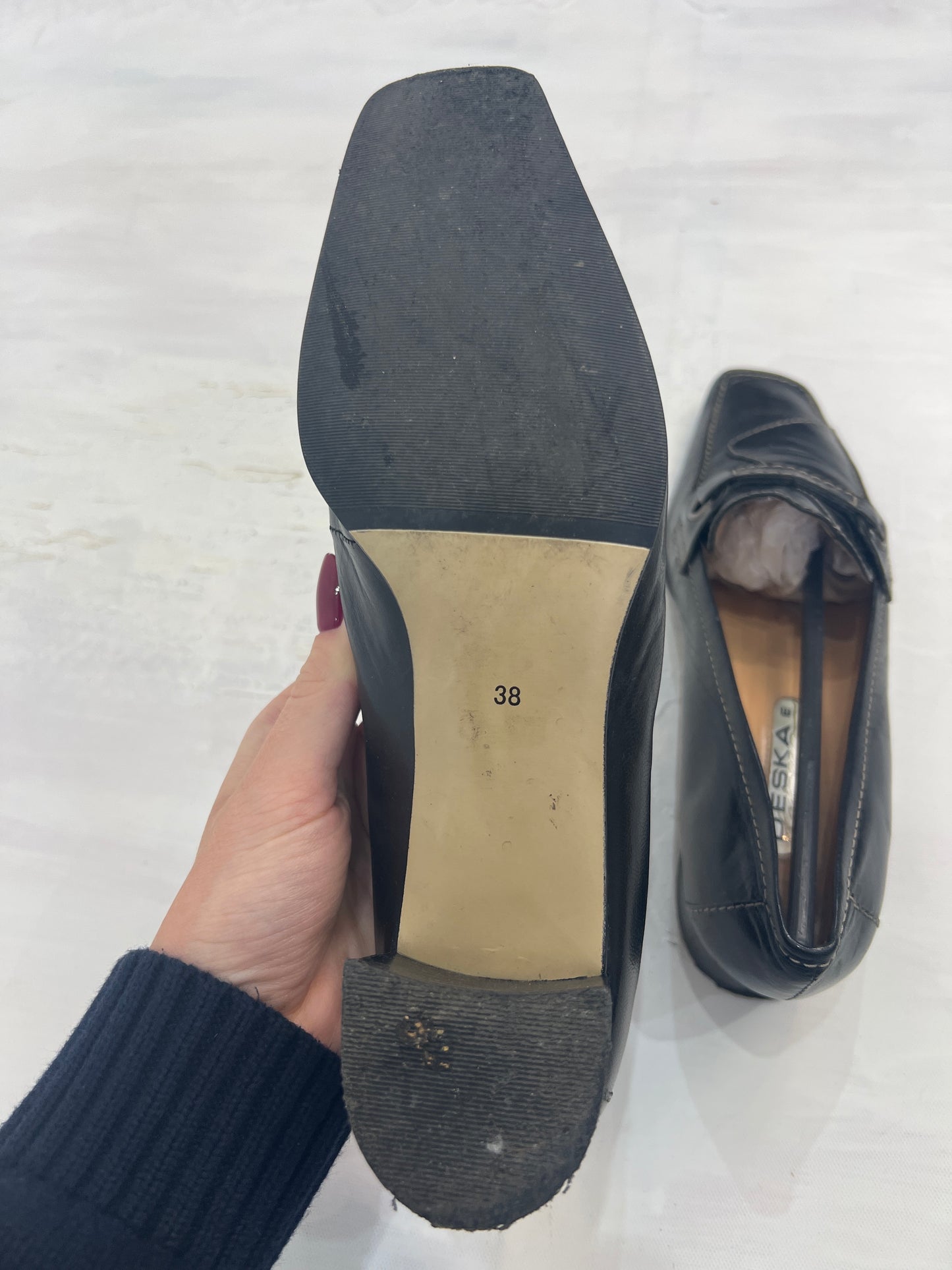 ⭐️ BEST PICKS | uk 5 black heeled loafers with contrast stitching
